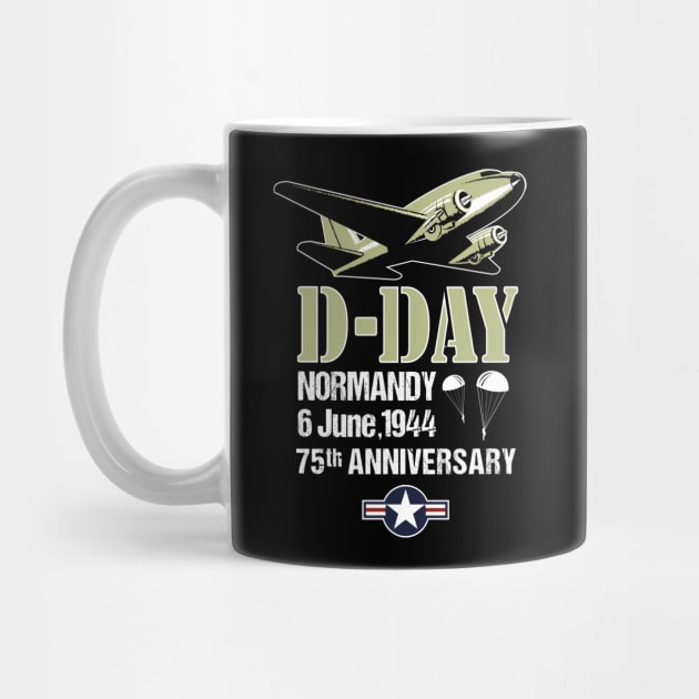 D-Day 75th Anniversary Normandy Landings Invasion Douglas C-47 Dakota Aircraft Shirt by stearman